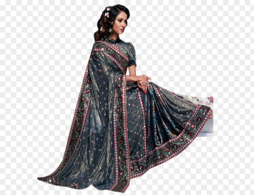 Dress Sari Maroon PNG