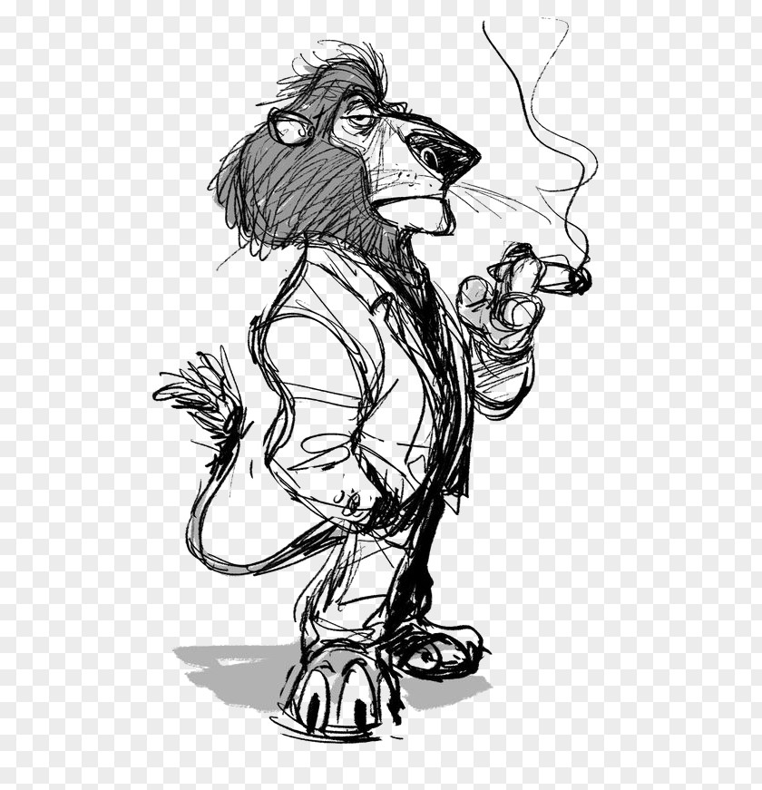 Lion Drawing Sketch PNG