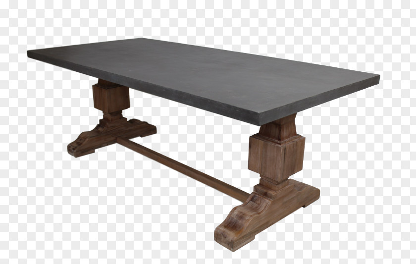 Table Eettafel Rectangle Stone Wood PNG