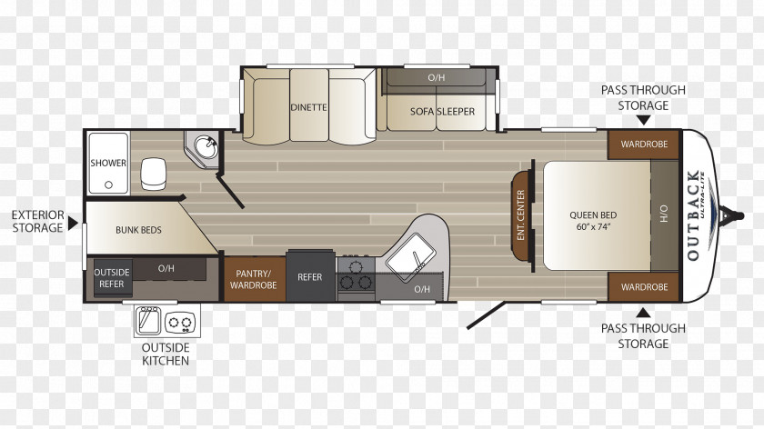 2018 Subaru Outback Campervans Caravan Keystone RV Co Floor Plan PNG