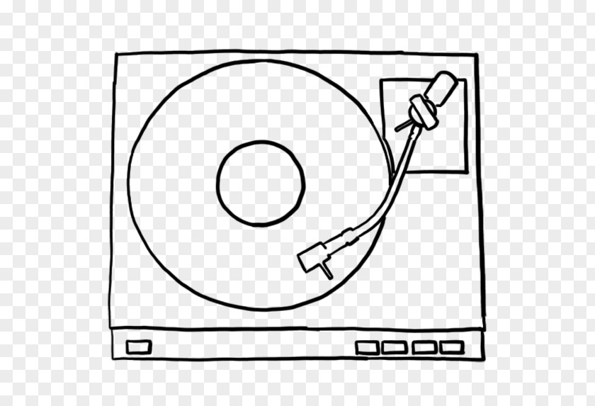 Record Player Line Art Drawing Phonograph Disc Jockey PNG