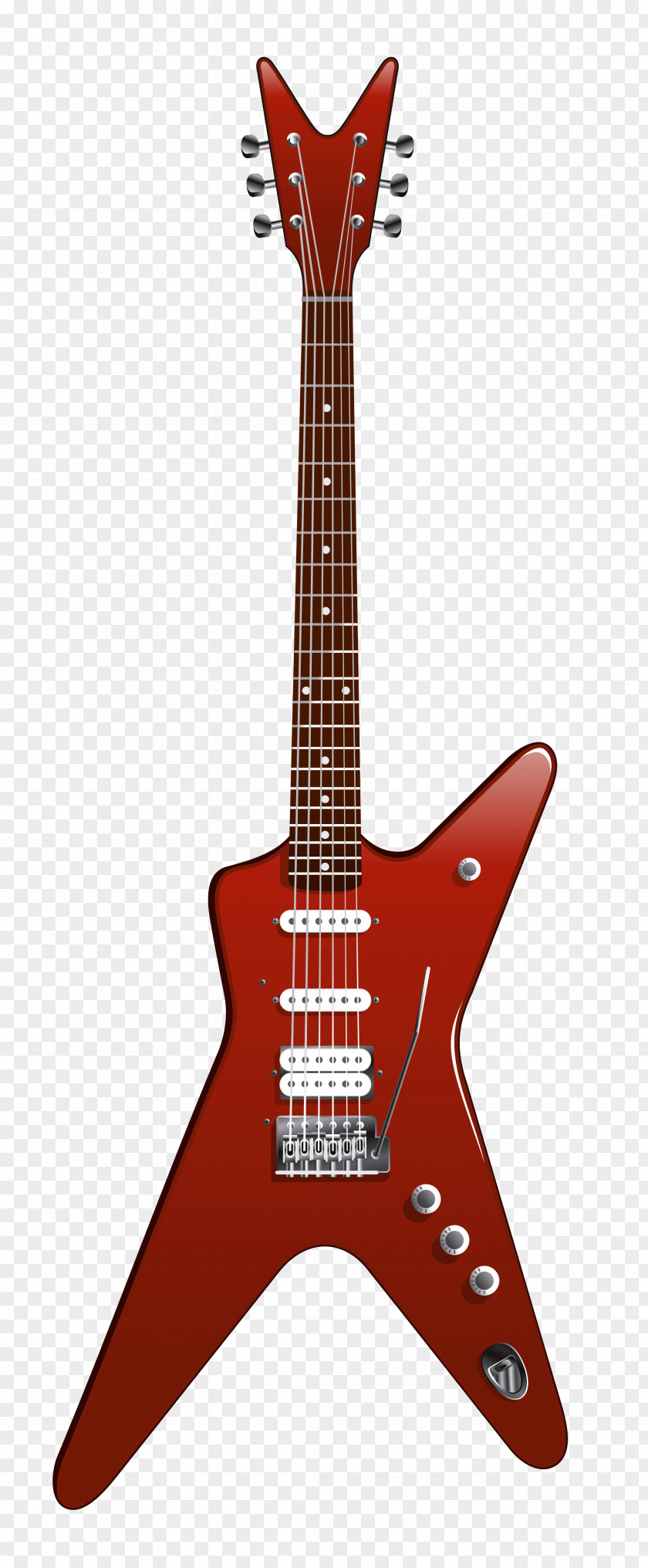Transparent Modern Red Guitar Clipart Electric Fender Stratocaster PNG