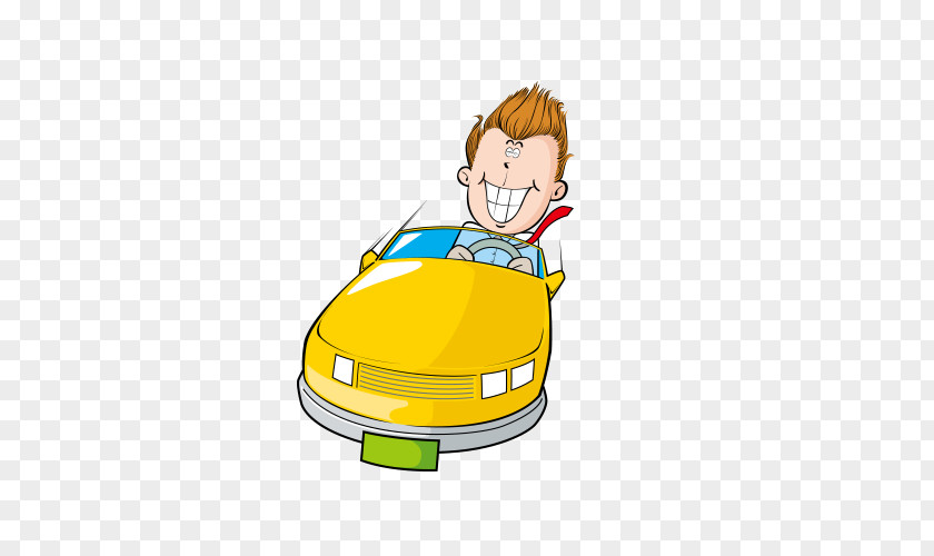 Cartoon Character Driving Download PNG