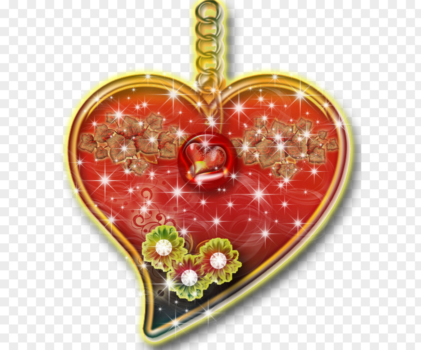 Download Heart Christmas Ornament Cartoon PNG