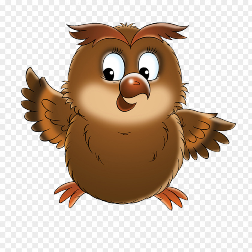 Owl Tawny Bird Cartoon Clip Art PNG