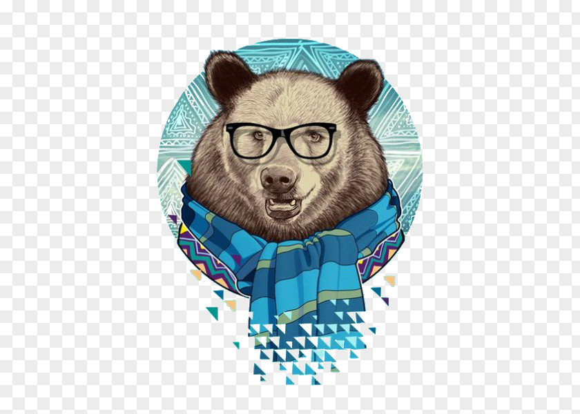 Bear Painting Design Illustration Drawing PNG