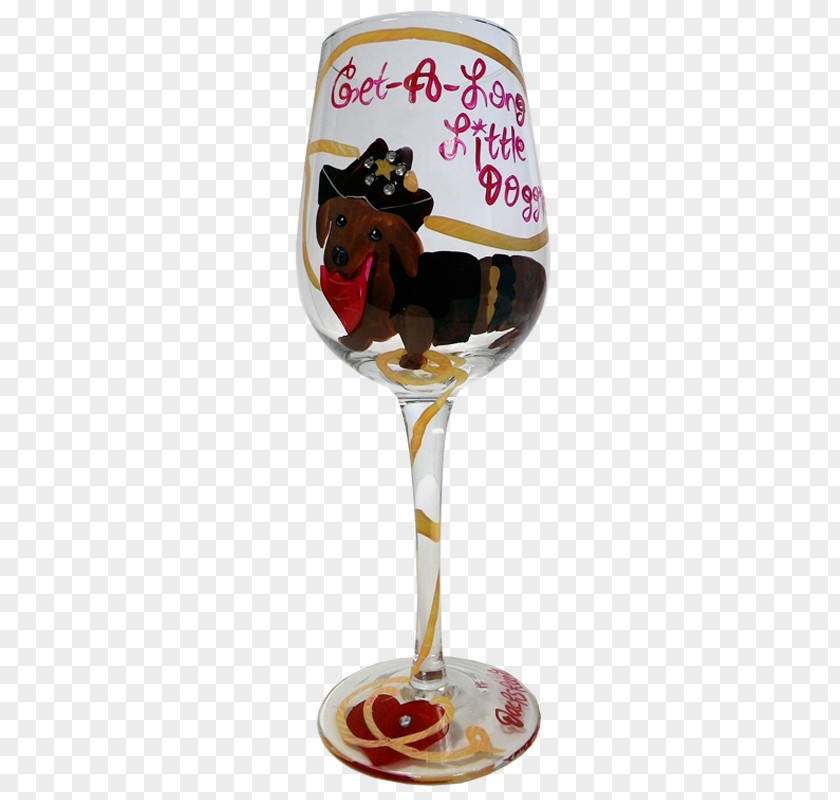 Dachshund And Flag Wine Glass Champagne PNG
