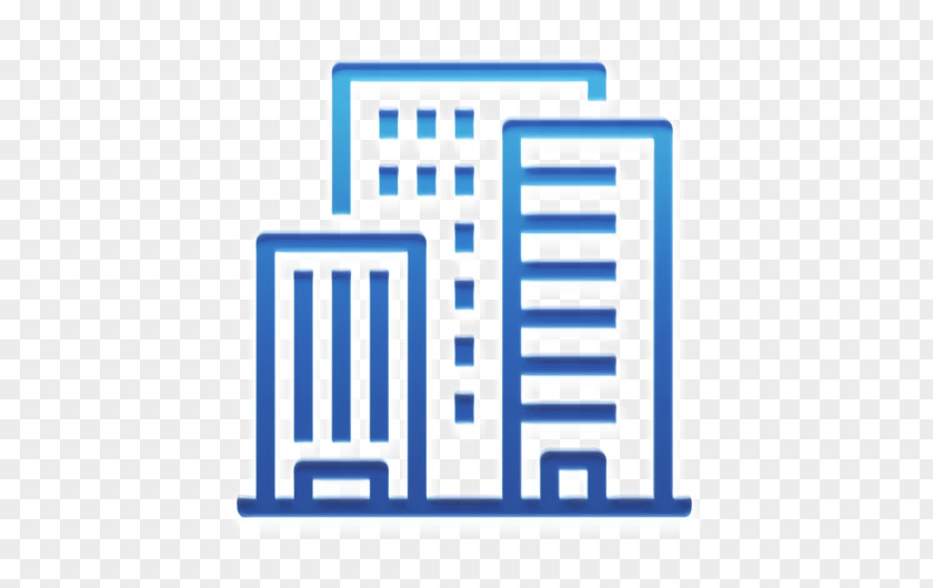 Rectangle Electric Blue Skyline Icon Urban Furniture And Household PNG