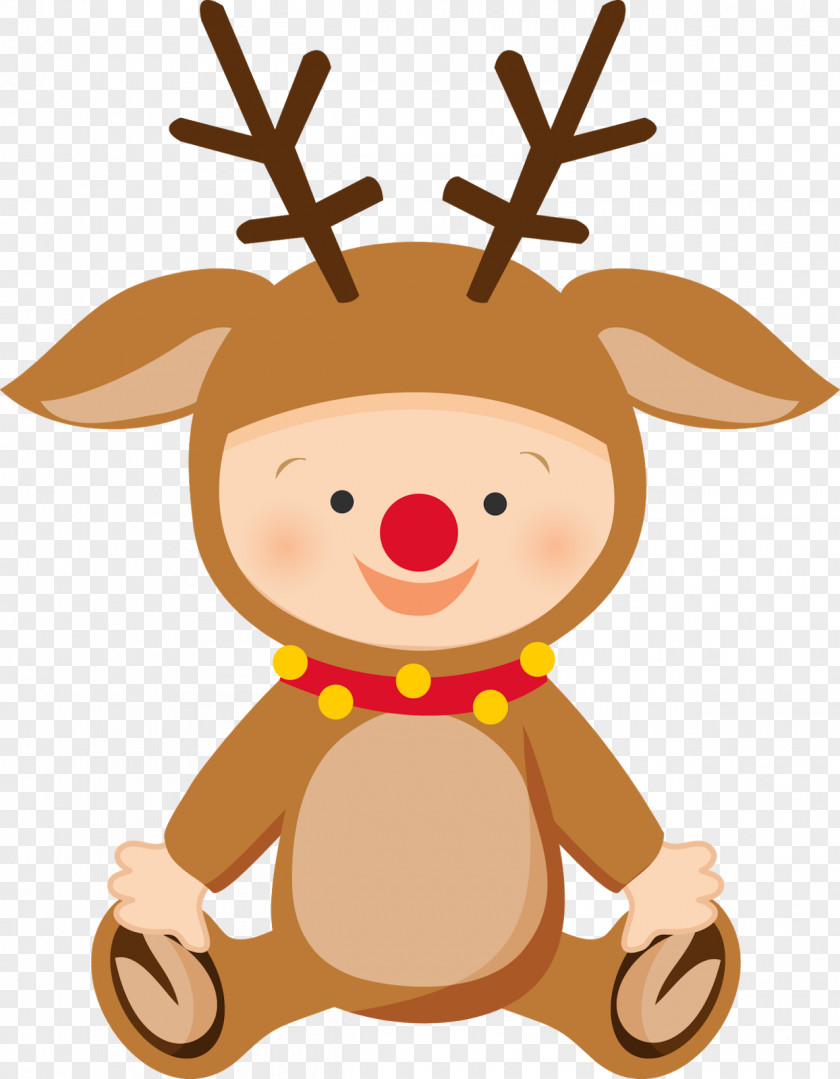 Reindeer Christmas Baby Infant Babies Clip Art PNG