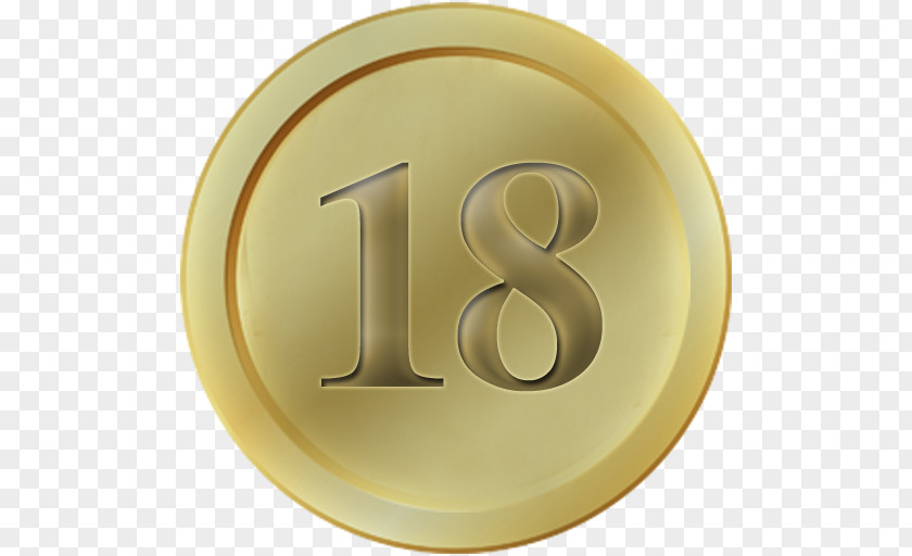 Gold Coin Number PNG