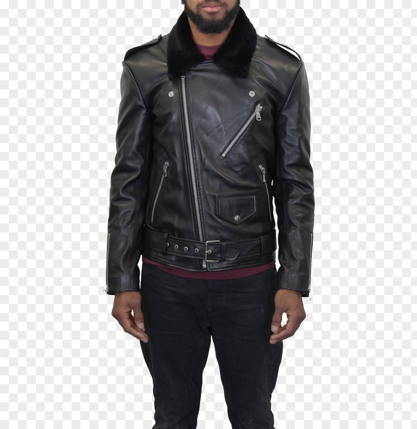 Leather Hoodie Jacket Flight Fur Clothing PNG