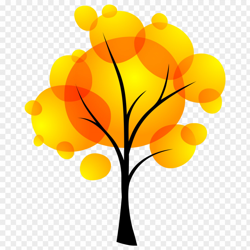 Autumn Trees Abstract Art Background Tree PNG