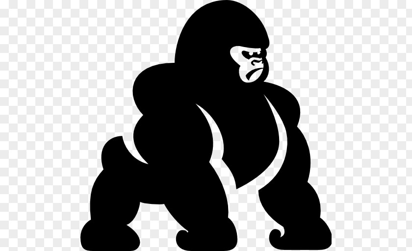 Blackandwhite Monkey Cartoon PNG
