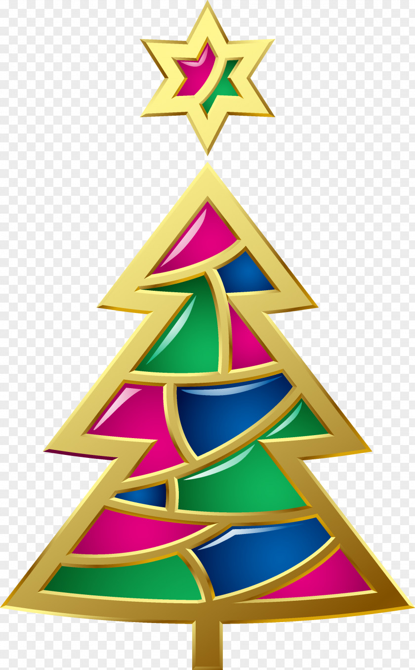 Christmas Tree Card New Year Santa Claus PNG