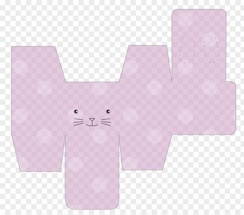 Bunny Watercolor Textile Rectangle Pink M PNG
