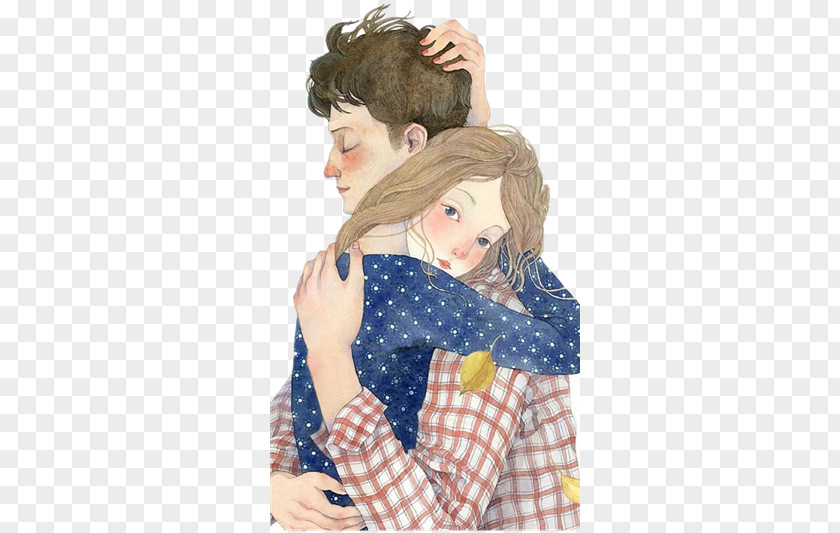 Love Between Men And Women Watercolor Painting Illustrator Creative Work Illustration PNG