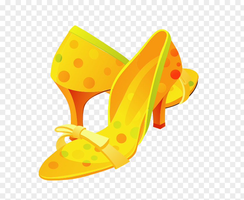 Banana Yellow High Heels Shoe Household Goods High-heeled Footwear PNG