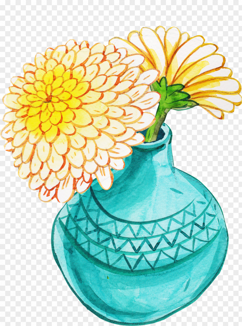 Daisy Vase PNG