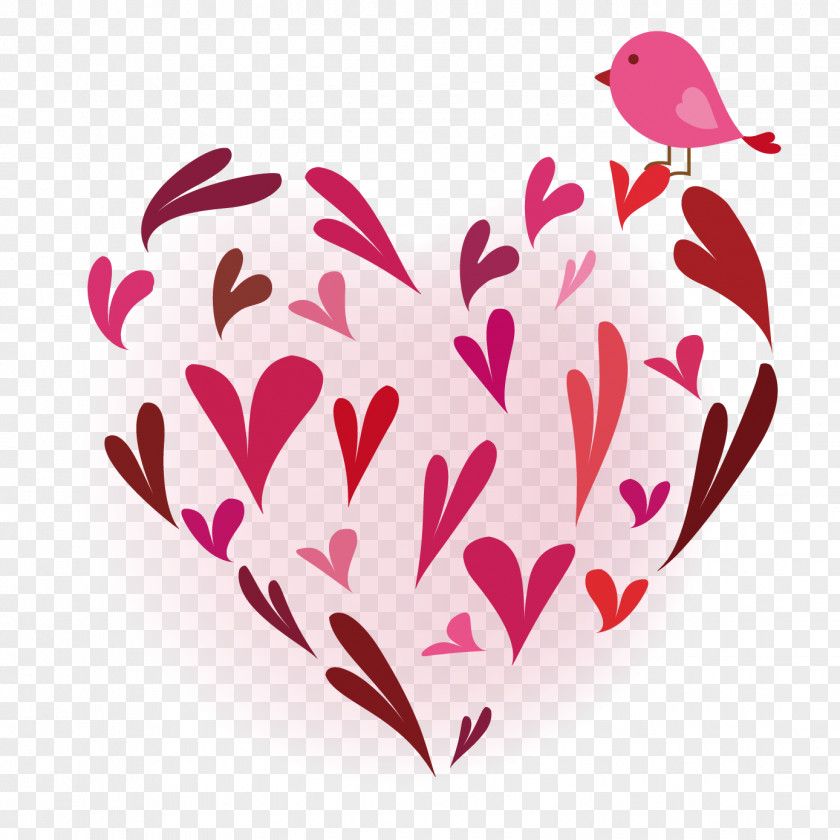 Flower Magenta Love Background Heart PNG