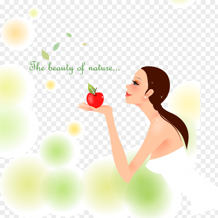Girls Holding Apples Apple Drawing PNG