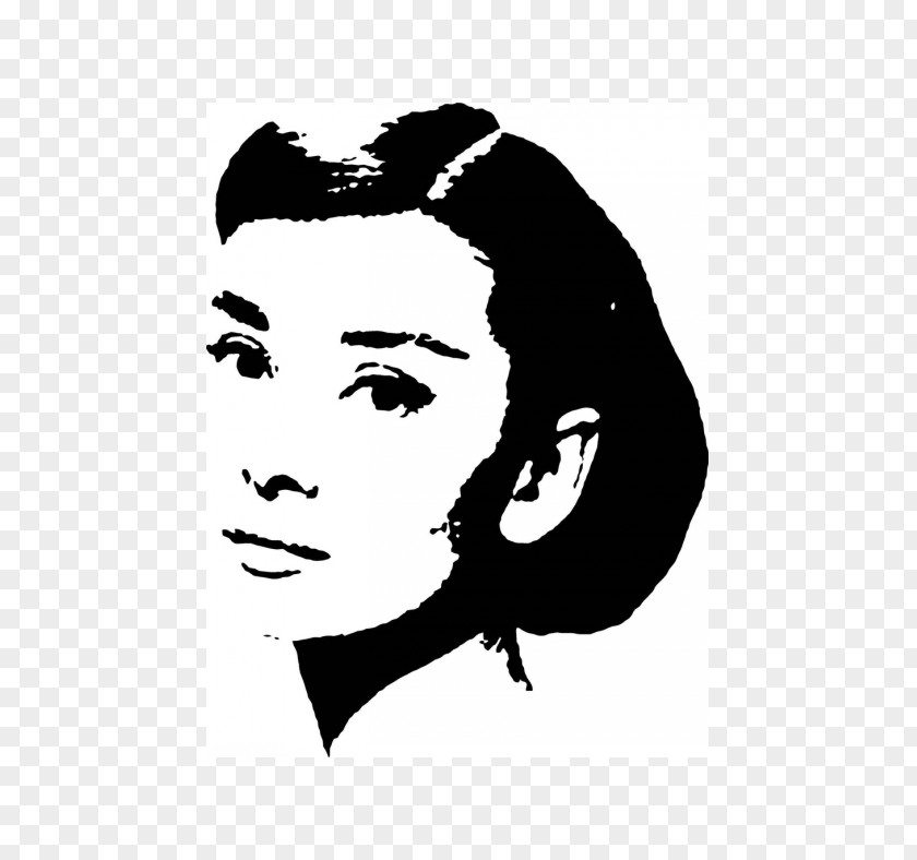 Painting Gigi Audrey Hepburn: Portraits Of An Icon Stencil Black And White Art PNG