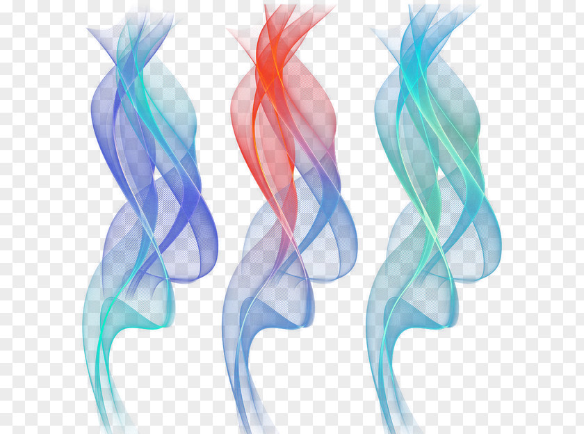Colorful Ribbons Light Line Curve PNG