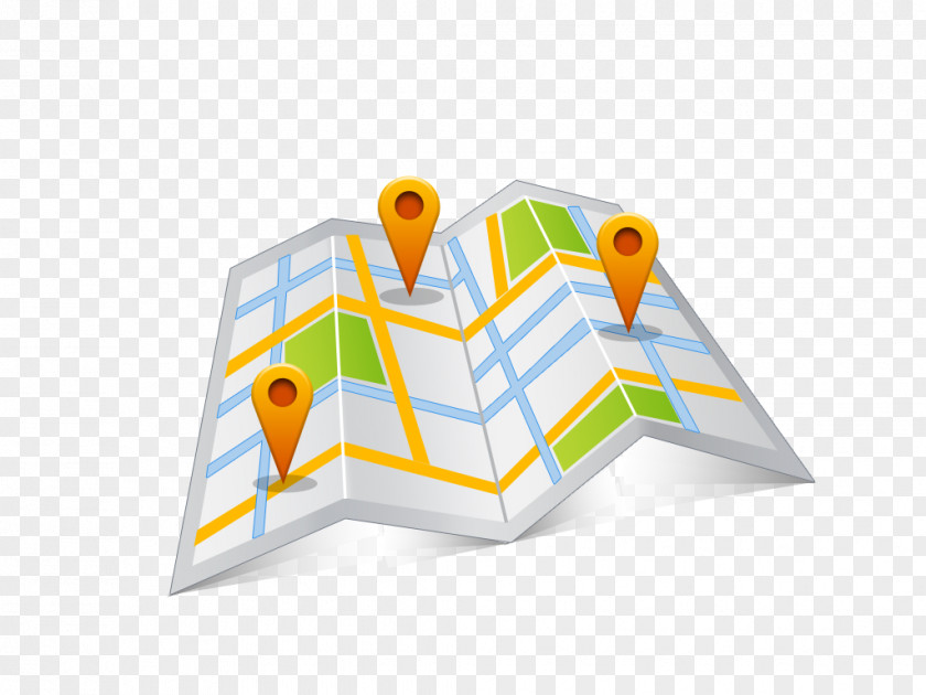 Paper Maps And Map Pointer Google Road Icon PNG