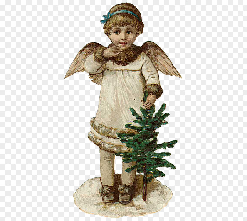 Victorian Angel Christmas Ornament Era Greeting & Note Cards PNG