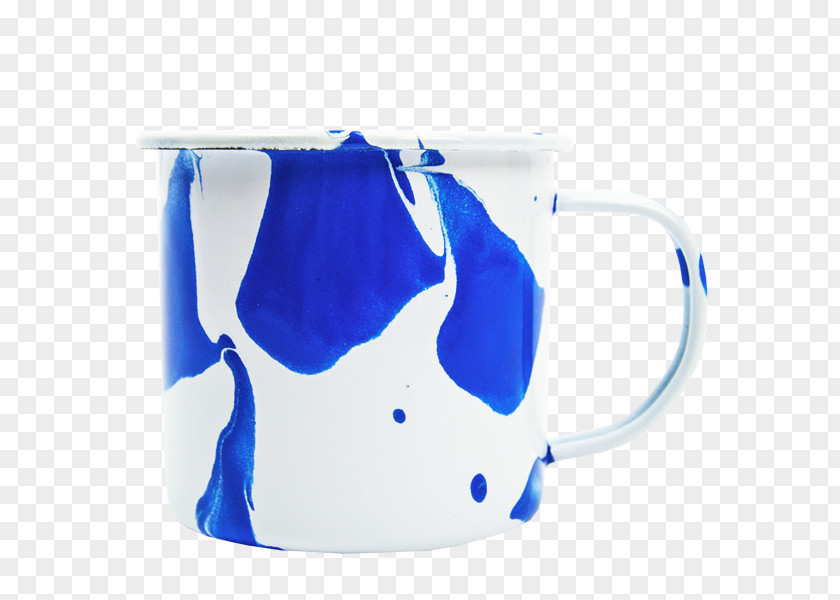 Blue Shading Mug Cobalt Vitreous Enamel Plastic PNG