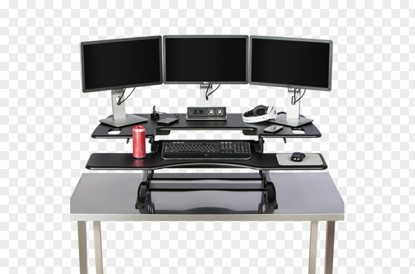 Color Desk Standing Sit-stand Computer Monitors PNG