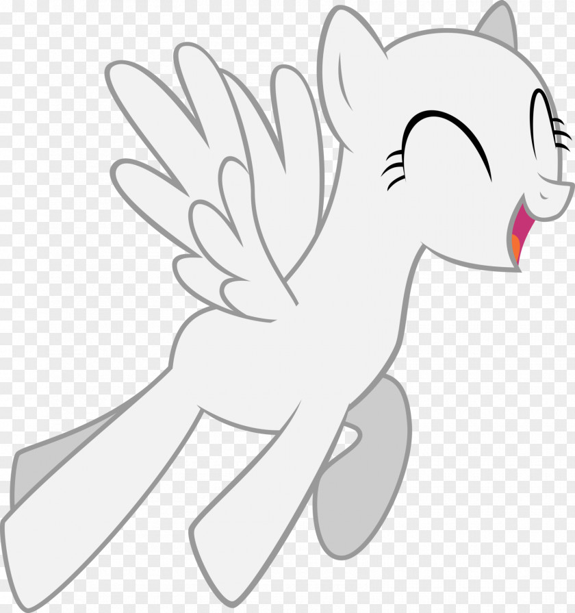 Pegasus Outline Pony Drawing Horse Whiskers PNG