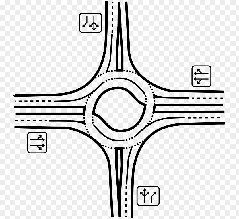 Road Roundabout Traffic Circle Intersection Lane Stop Sign PNG