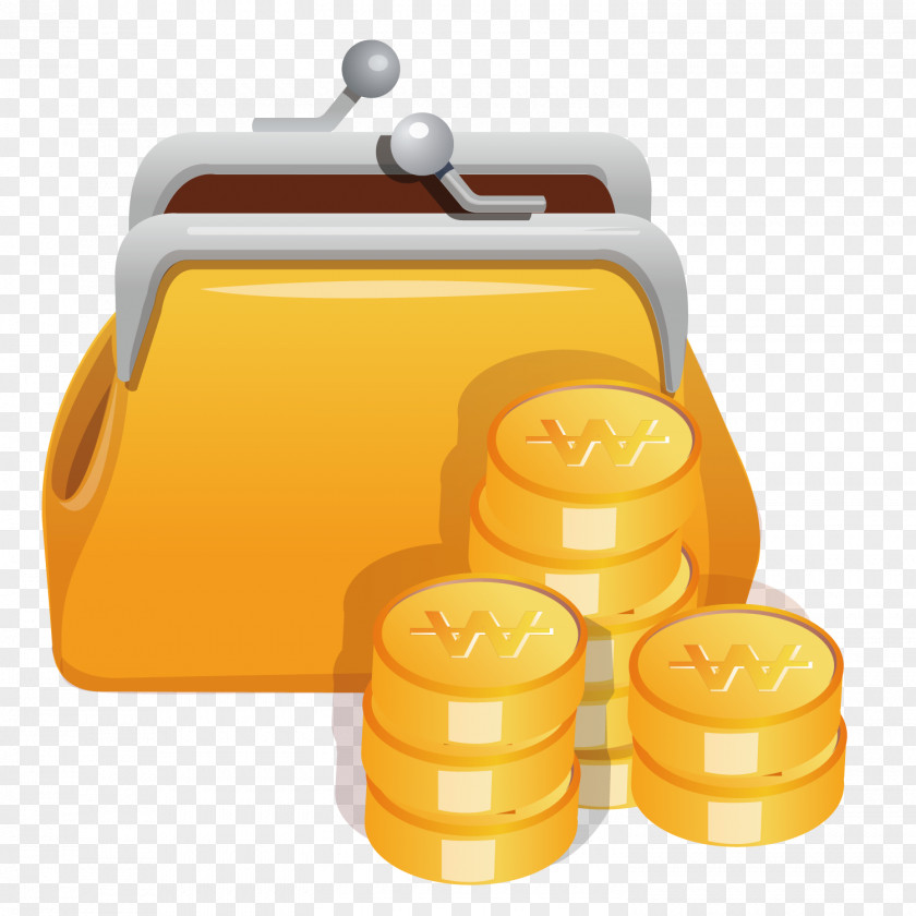 A Pack Of Coins Wallet Coin Purse Clip Art PNG