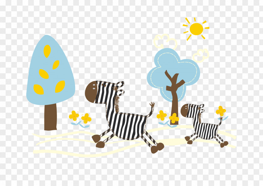 African Zebra Vector Graphics Illustration Cartoon Design Image PNG