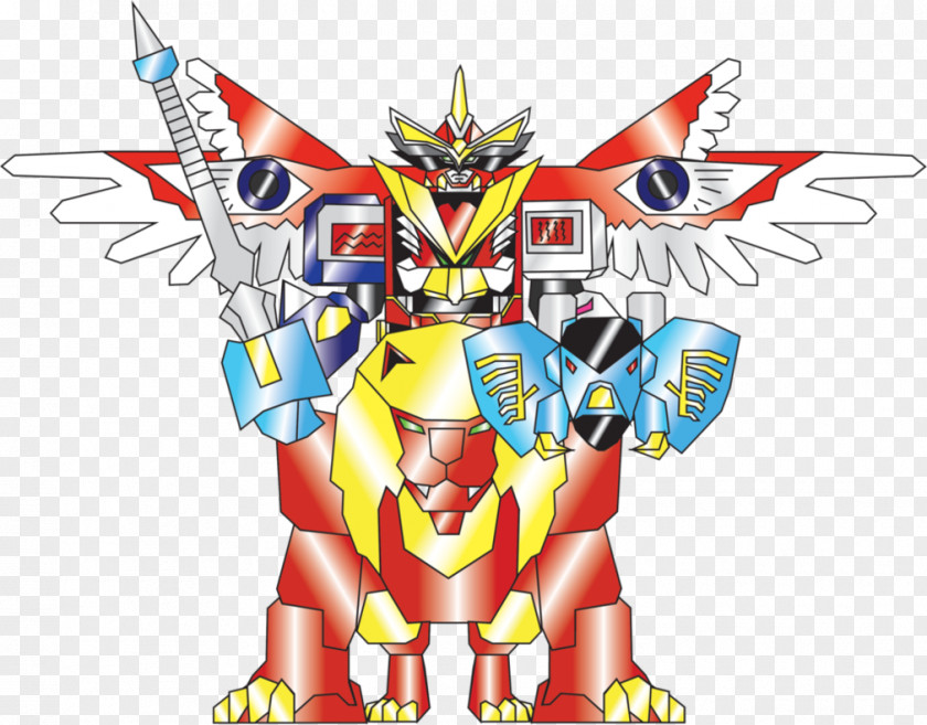 Japanese Samurai On Horse Mecha Zord Power Rangers Wild Force Super Sentai PNG