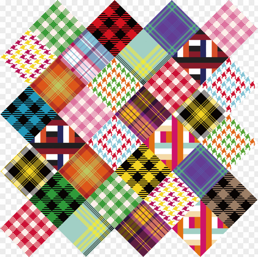 Retro Background Shading Linen Material Napkin Patchwork Quilt Pattern PNG