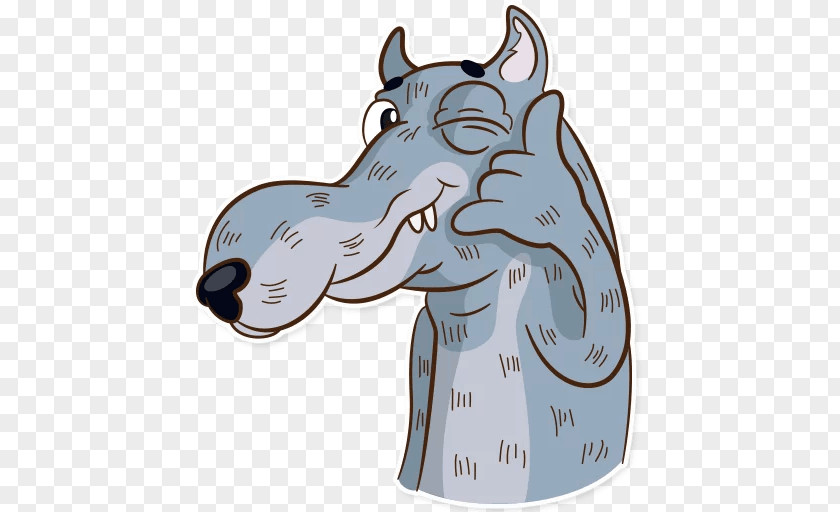 Big Bad Wolf Telegram Sticker Dog Canidae Clip Art PNG