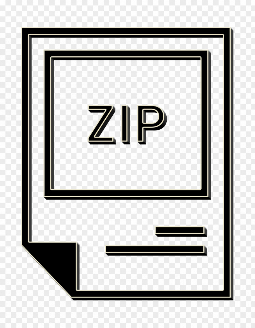 Rectangle Zip Icon Extension File Format PNG