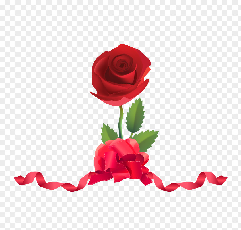 Red Beach Rose Heart PNG