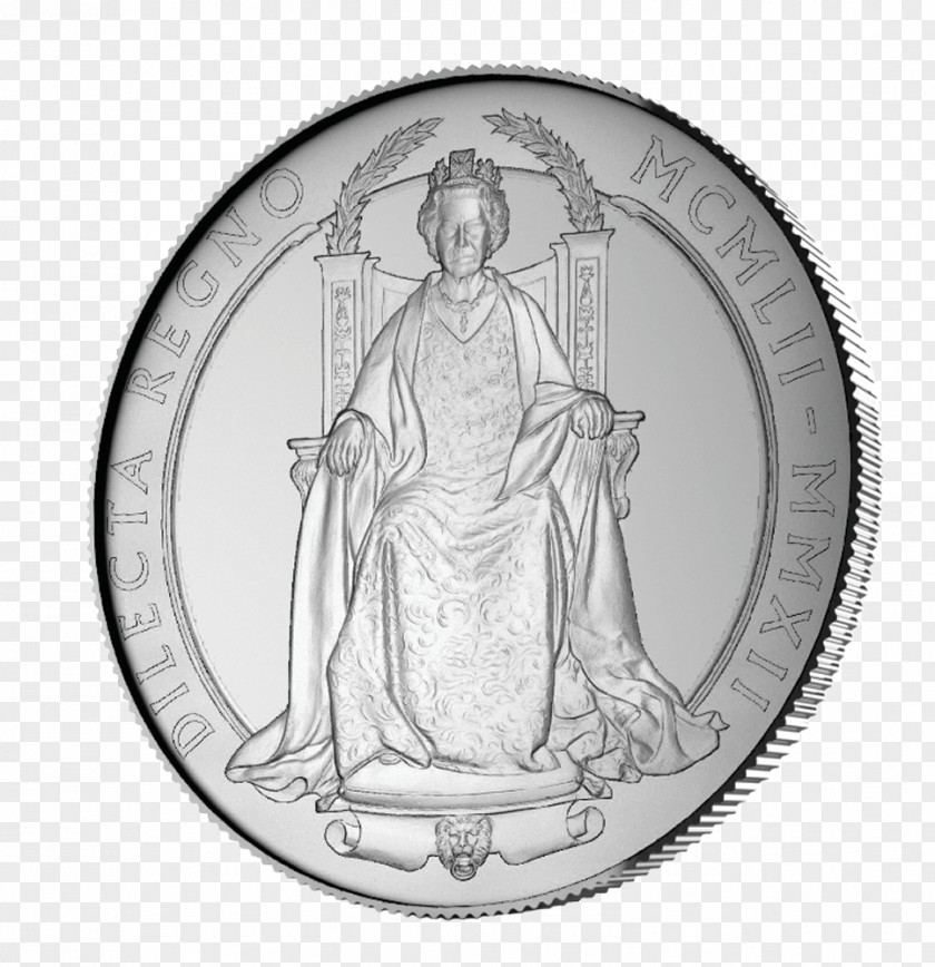 Silver Jubille Celebration Diamond Jubilee Of Queen Elizabeth II Royal Mint Coin PNG