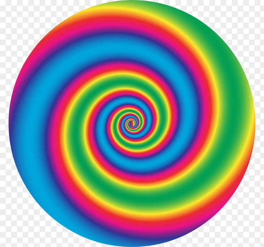 Colorful Color Spiral Circle Vortex Clip Art PNG