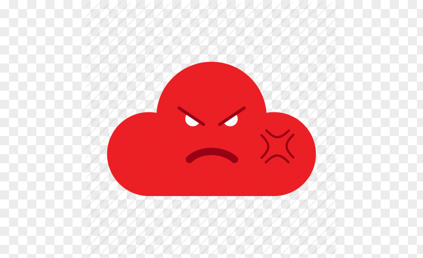 Mad Face Icon Cartoon Heart Red Illustration PNG