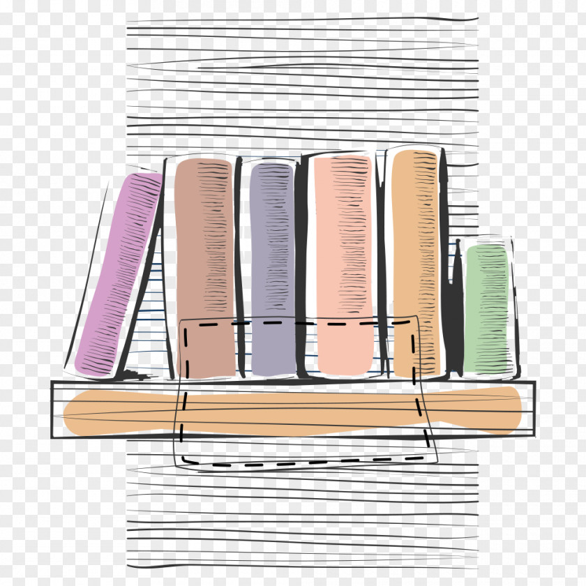 Cartoon Books Bookshop Logo Drawing Illustration PNG