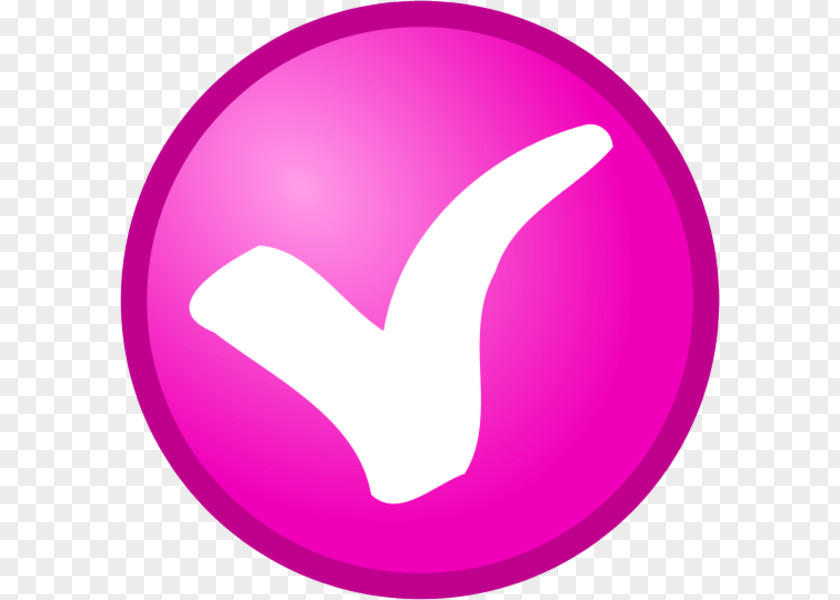 Pink Check Mark Election Voting OK PNG