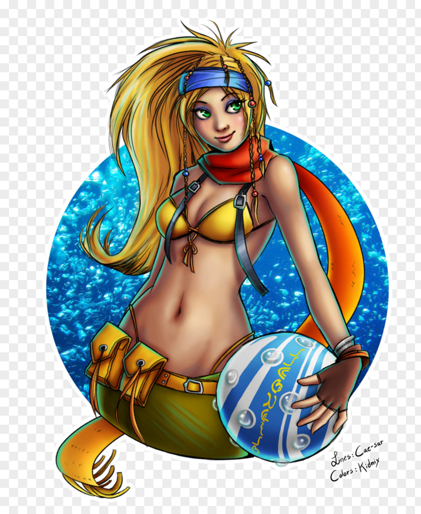 Rikku Underwater Legendary Creature Animated Cartoon PNG