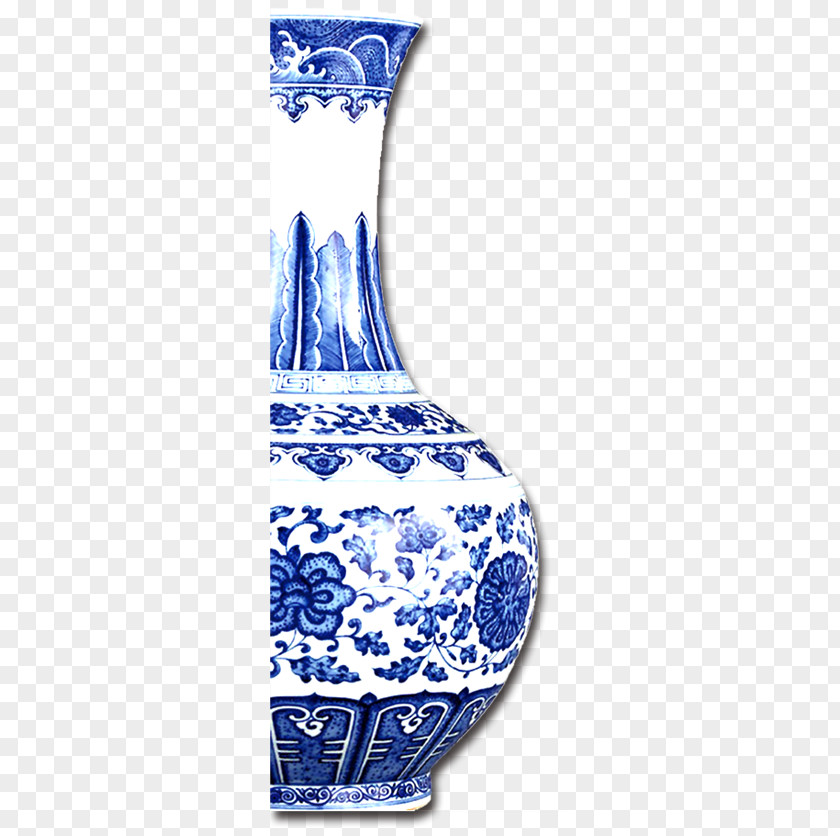 Blue And White Vase Jingdezhen Pottery Porcelain Ceramic Glaze PNG