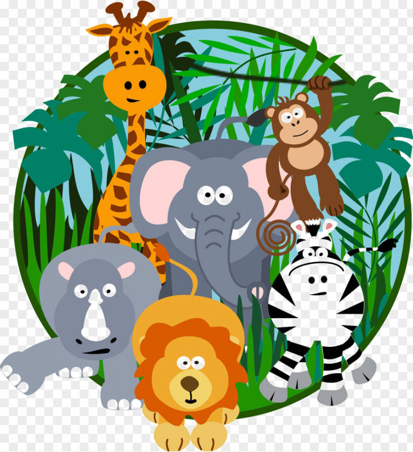Cartoon Jungle Clip Art PNG