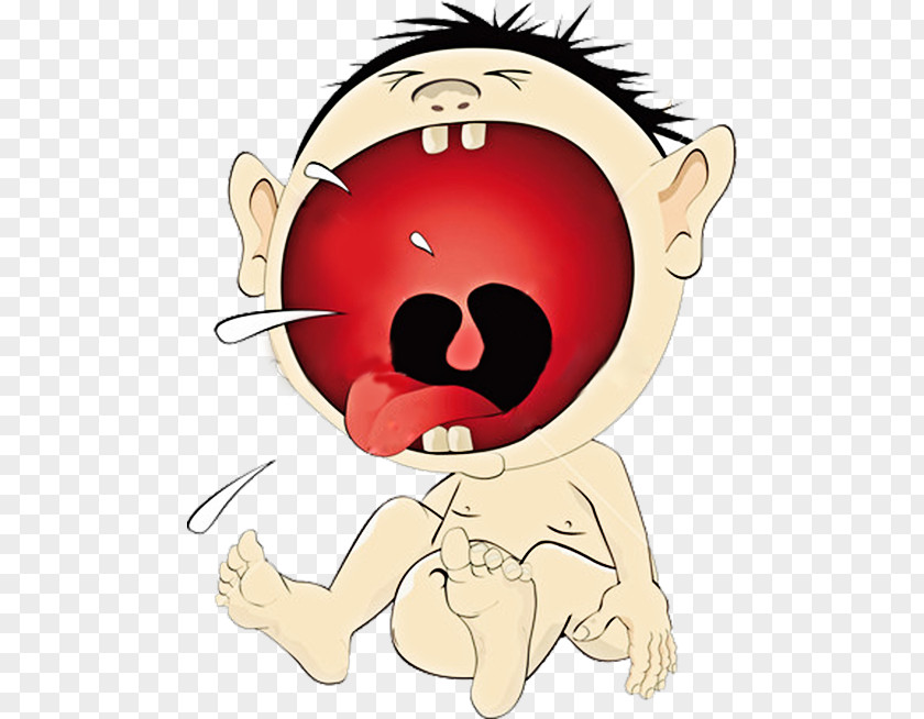 Cartoon Sitting Baby Crying The Boy Child Illustration PNG
