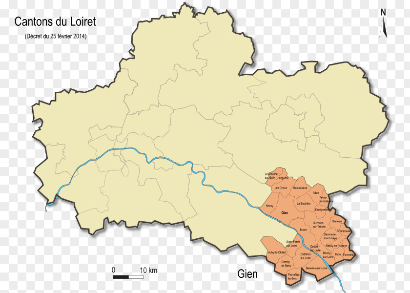 Gien Bellegarde, Loiret Canton Of Briare Map PNG