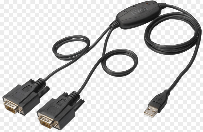 USB RS-232 Serial Port Electrical Cable Adapter PNG